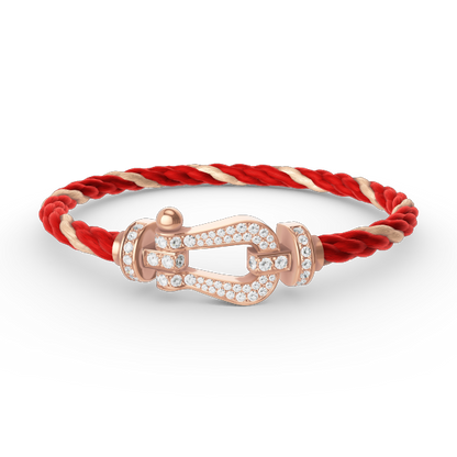 [Love's Uplift]FORCE LARGE HORSESHOE FULL DIAMOND BRACELET ROSE GOLD