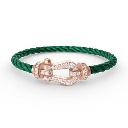 [Love's Uplift]FORCE LARGE HORSESHOE FULL DIAMOND BRACELET ROSE GOLD