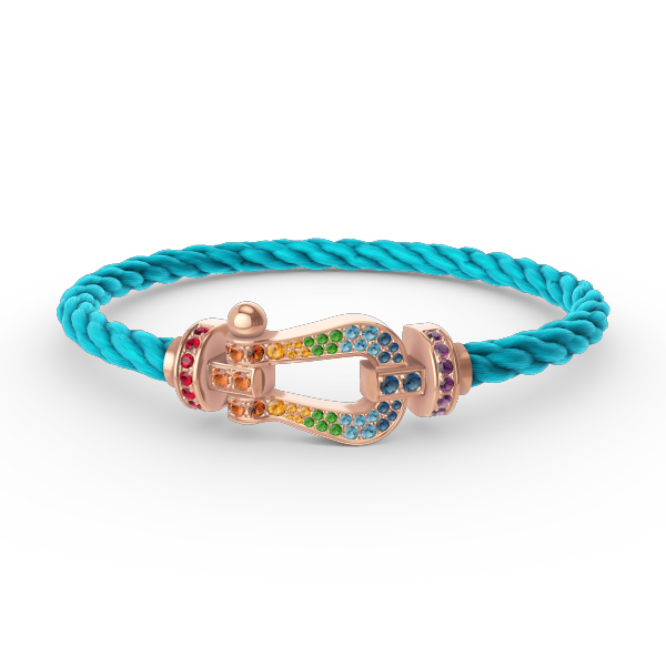[Love's Uplift]FORCE LARGE HORSESHOE  COLORED DIAMOND BRACELET ROSE GOLD