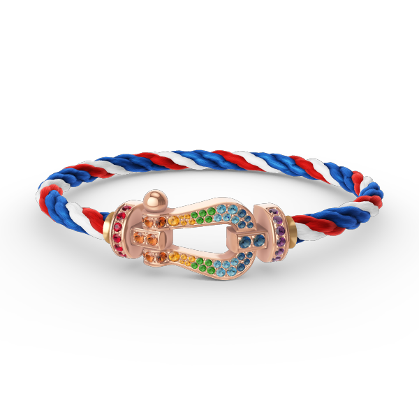 [Love's Uplift]FORCE LARGE HORSESHOE  COLORED DIAMOND BRACELET ROSE GOLD