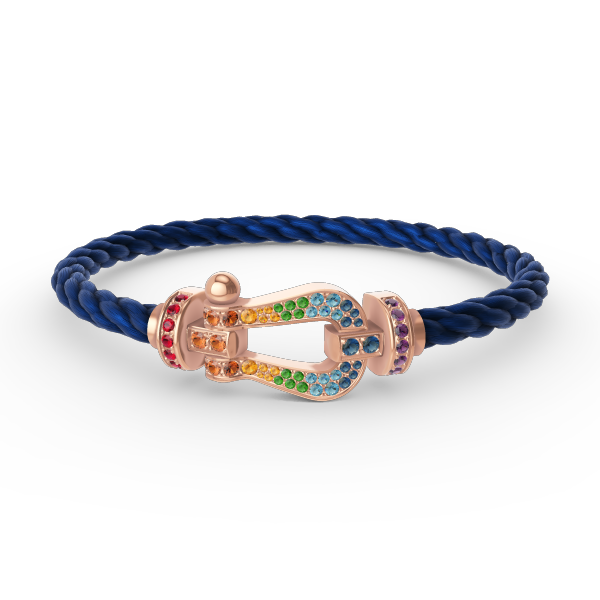[Love's Uplift]FORCE LARGE HORSESHOE  COLORED DIAMOND BRACELET ROSE GOLD