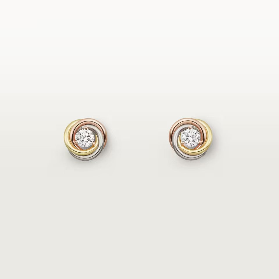 [Love's Uplift]TRINITY STUD DIAMOND EARRINGS