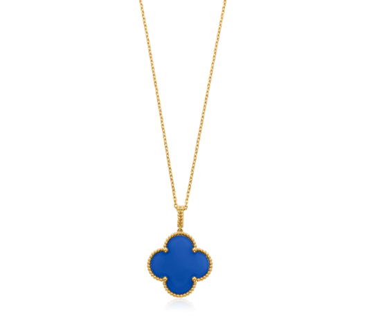 [Love's Uplift]CLOVER 25MM NECKLACE TURQUOISE ROSE GOLD