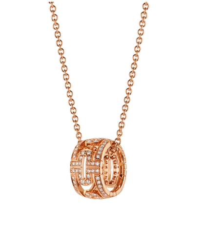 [Love's Uplift]PARENTESI NECKLACE PINK GOLD DIAMOND