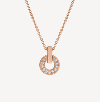 [Love's Uplift]GARI NECKLACE PINK GOLD DIAMOND