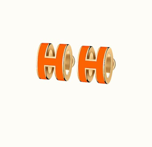 [Love's Uplift]MINI POP H EARRINGS ORANGE