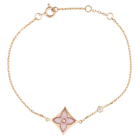 [Love's Uplift]STAR 1 DIAMOND PINK GOLD BRACELET