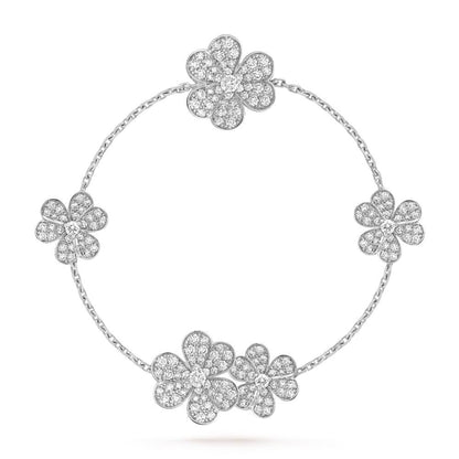 [Love's Uplift]FRIVOLE SILVER 5 FLOWERS BRACELET