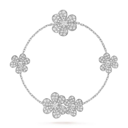 [Love's Uplift]FRIVOLE SILVER 5 FLOWERS BRACELET