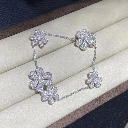 [Love's Uplift]FRIVOLE SILVER 5 FLOWERS BRACELET