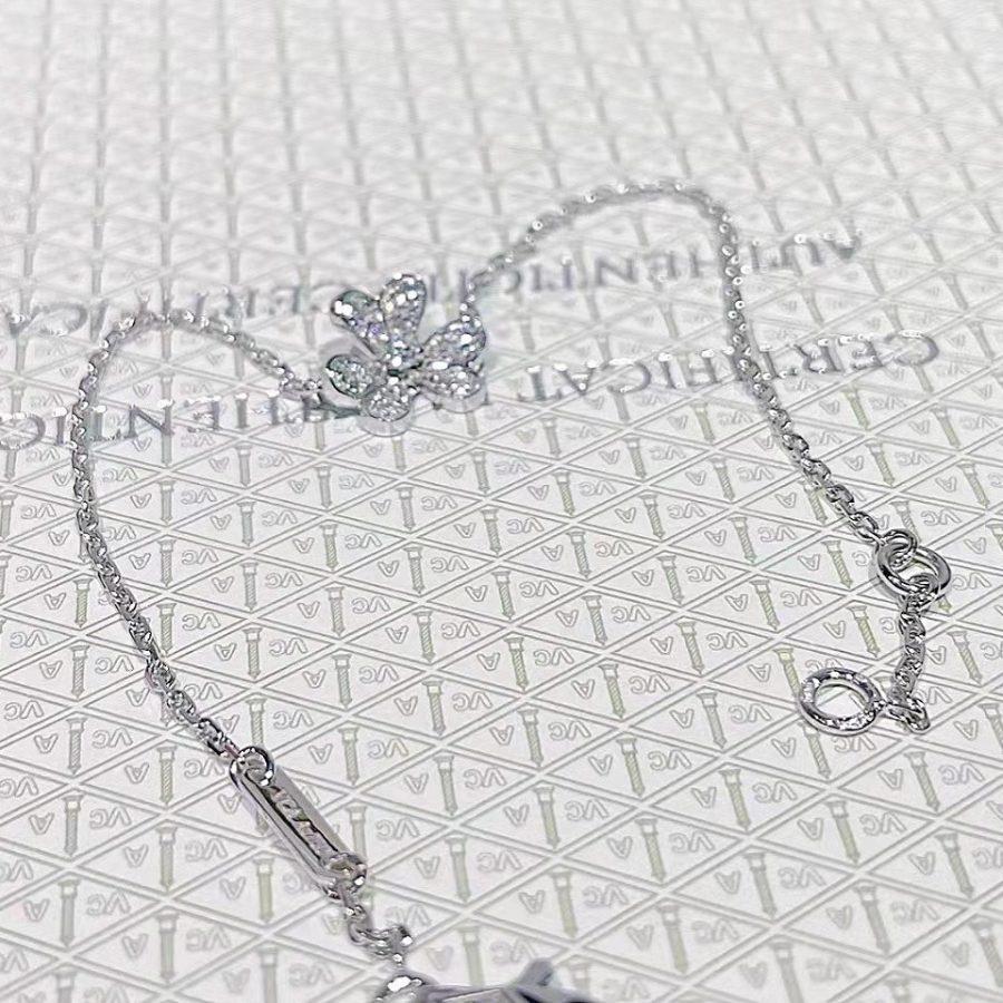 [Love's Uplift]FRIVOLE SILVER FLOWER DIAMOND BRACELET