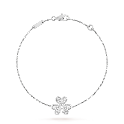 [Love's Uplift]FRIVOLE SILVER FLOWER DIAMOND BRACELET