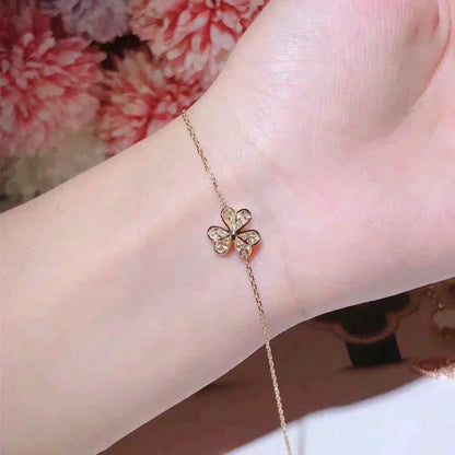 [Love's Uplift]FRIVOLE GOLD FLOWER DIAMOND BRACELET