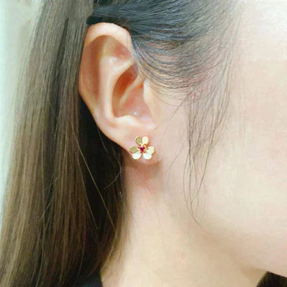 [Love's Uplift]FRIVOLE  FLOWER PINK EARRINGS