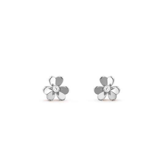 [Love's Uplift]FRIVOLE MINI SILVER FLOWER EARRINGS