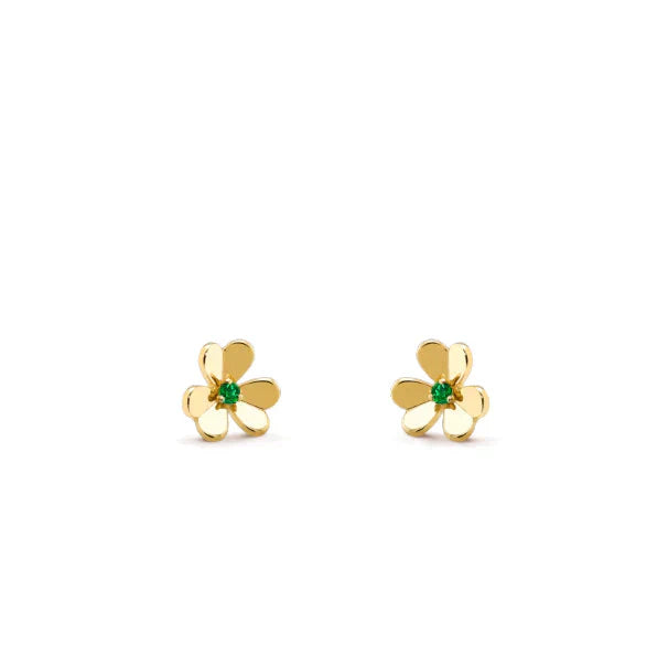 [Love's Uplift]FRIVOLE  FLOWER MALACHITE EARRINGS