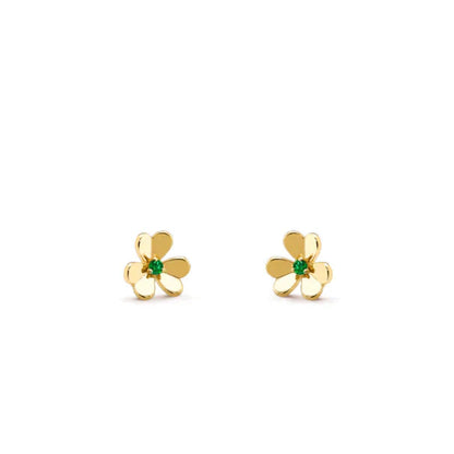 [Love's Uplift]FRIVOLE  FLOWER MALACHITE EARRINGS