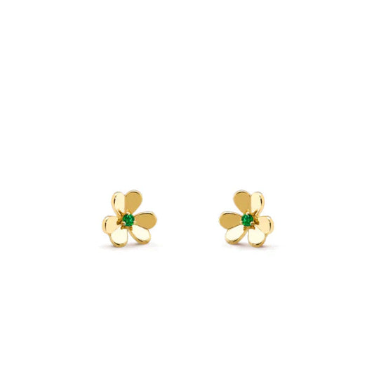 [Love's Uplift]FRIVOLE  FLOWER MALACHITE EARRINGS