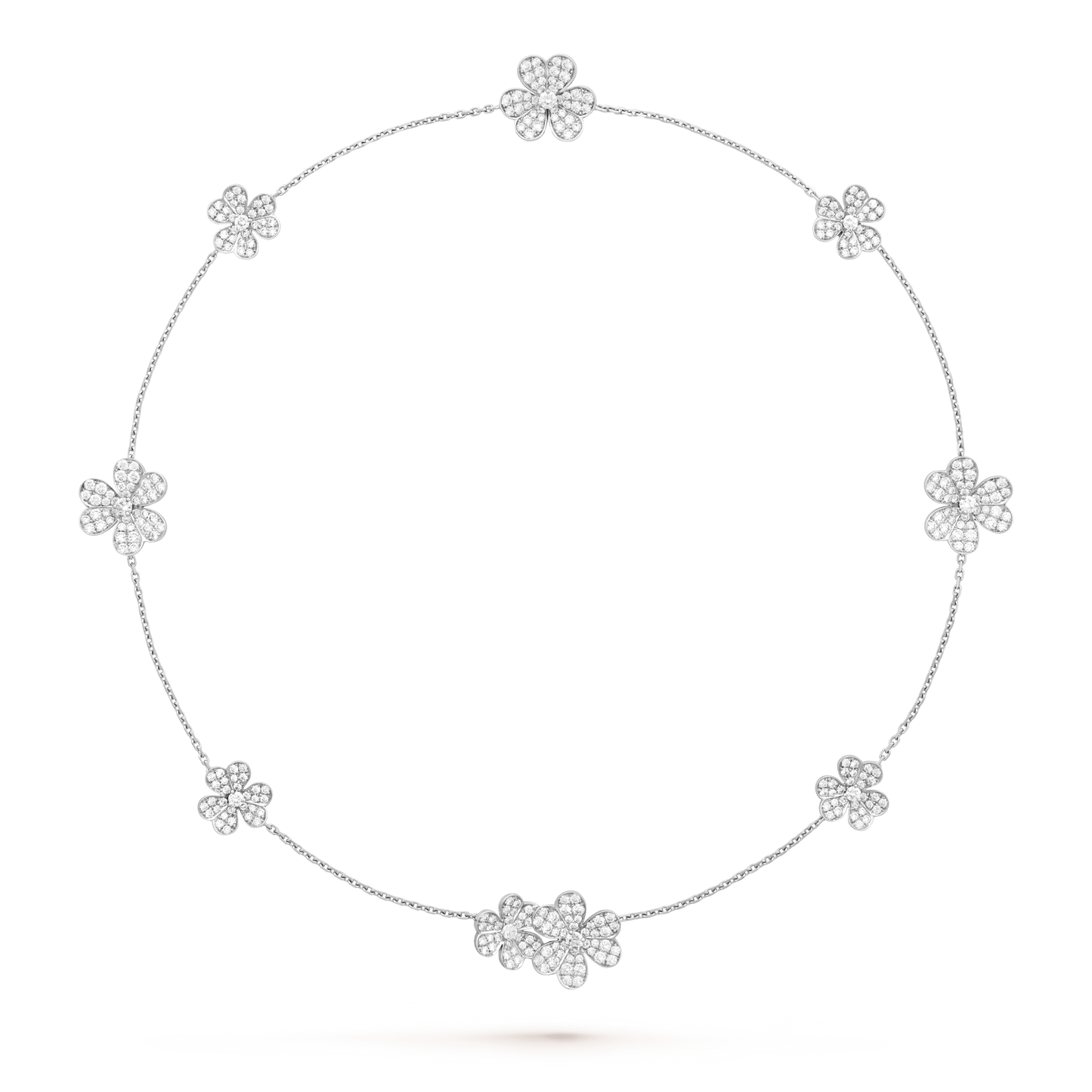 [Love's Uplift]FRIVOLE SILVER 9 FLOWERS NECKLACE