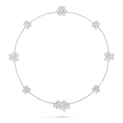 [Love's Uplift]FRIVOLE SILVER 9 FLOWERS NECKLACE