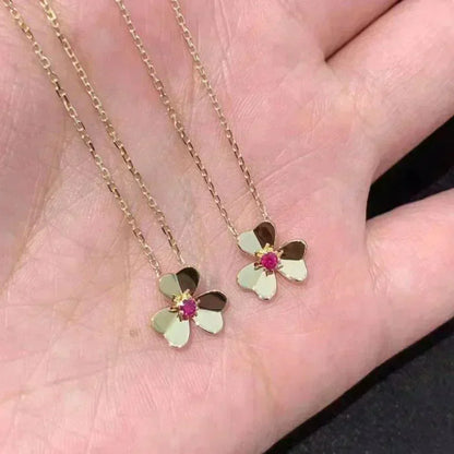 [Love's Uplift]FRIVOLE GOLD FLOWER NECKLACE