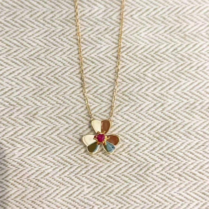 [Love's Uplift]FRIVOLE GOLD FLOWER NECKLACE