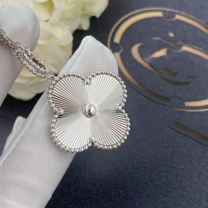 [Love's Uplift]CLOVER 25MM SILVER BIG CLOVER NECKLACE