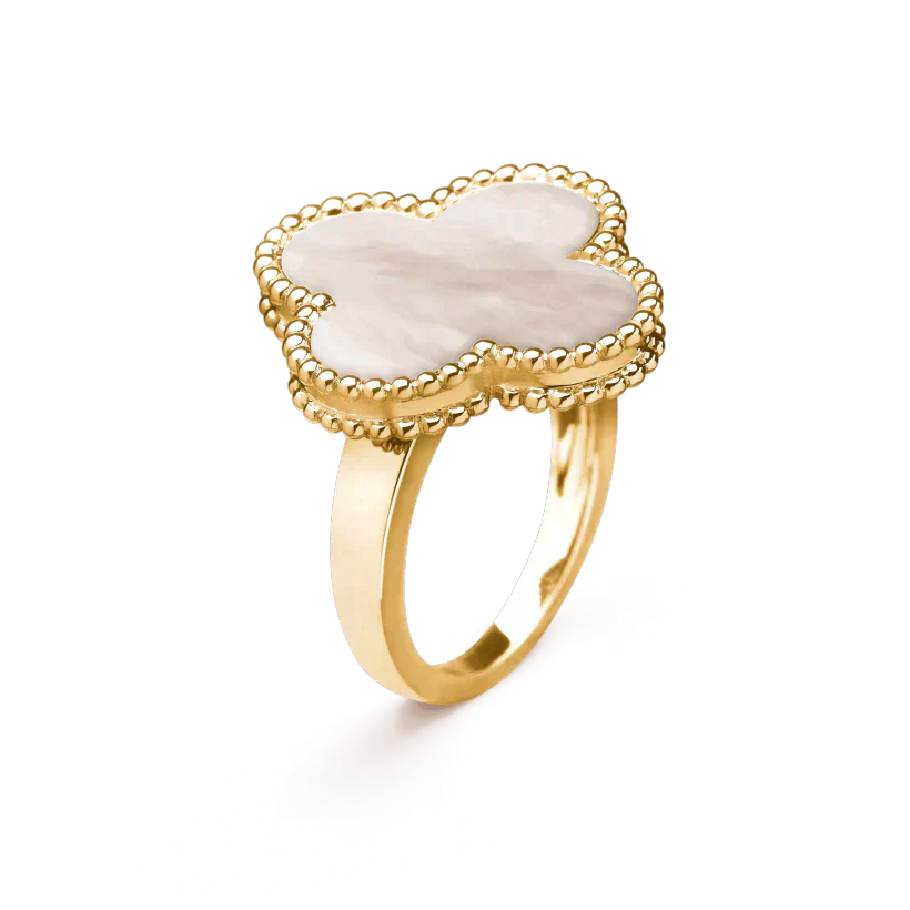 [Love's Uplift]CLOVER WHITE MOP RING
