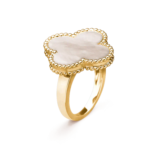 [Love's Uplift]CLOVER WHITE MOP RING