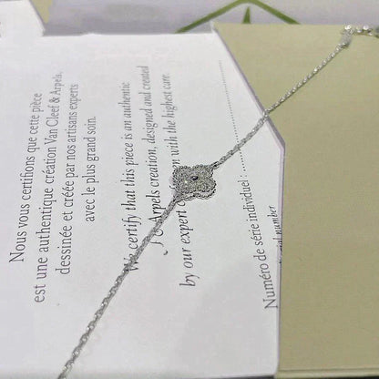 [Love's Uplift]CLOVER  SINGLE FLOWER BRACELET SILVER