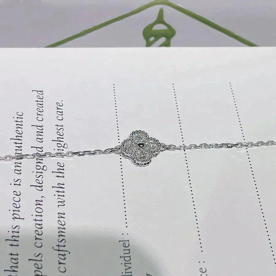 [Love's Uplift]CLOVER  SINGLE FLOWER BRACELET SILVER