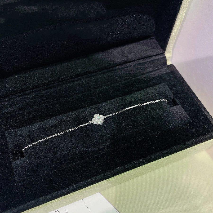 [Love's Uplift]CLOVER  SINGLE FLOWER BRACELET SILVER