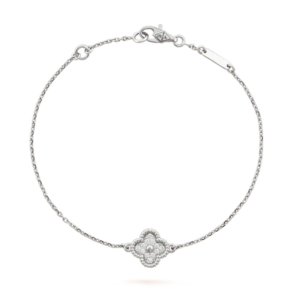[Love's Uplift]CLOVER  SINGLE FLOWER BRACELET SILVER