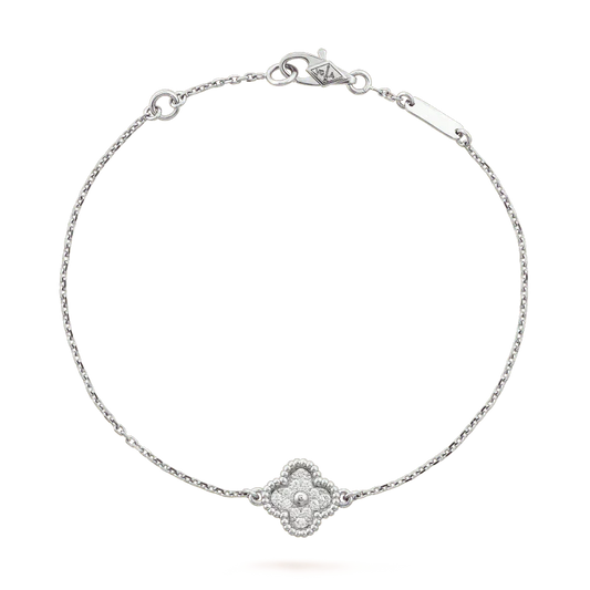 [Love's Uplift]CLOVER  SINGLE FLOWER BRACELET SILVER