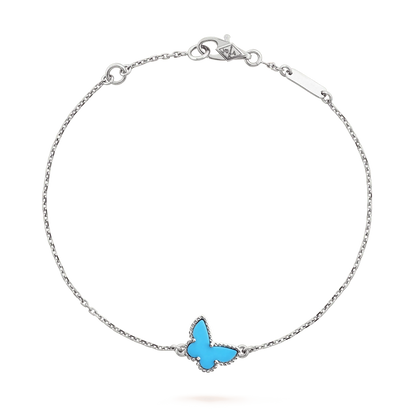 [Love's Uplift]BUTTERFLY TURQUOISE BUTTERFLY BRACELET SILVER