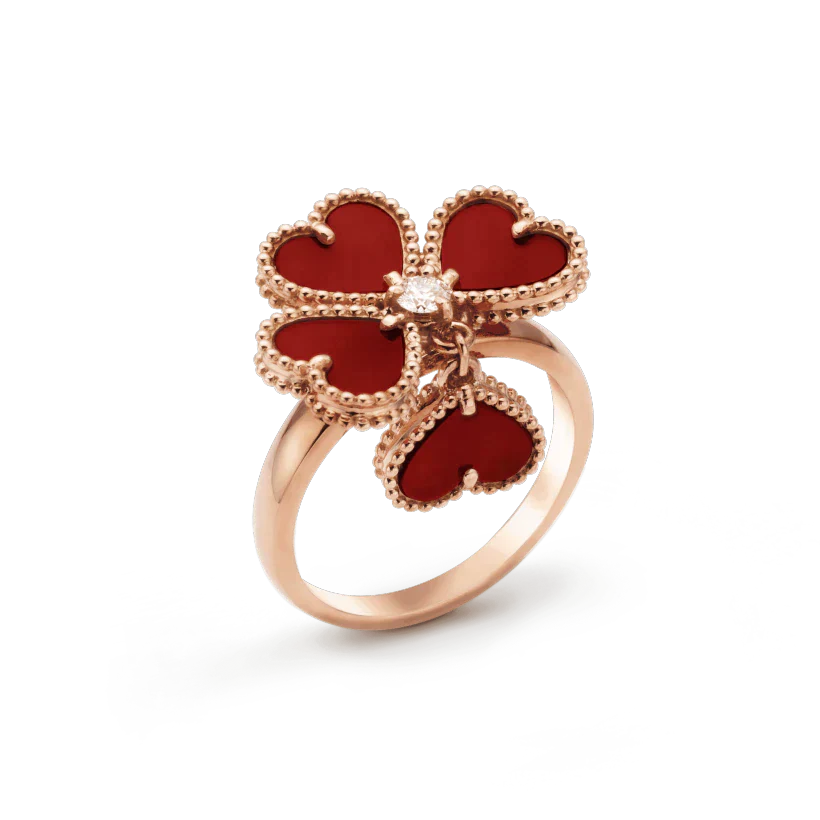 [Love's Uplift]SWEET CLOVER CARNELIAN RING