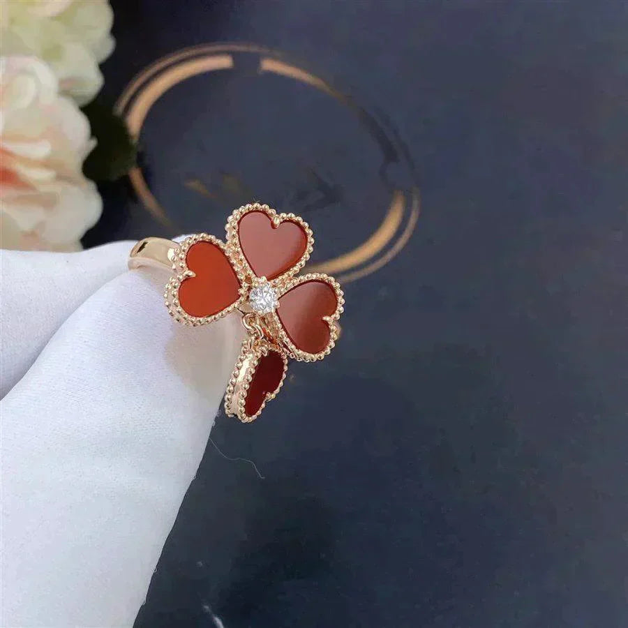[Love's Uplift]SWEET CLOVER CARNELIAN RING