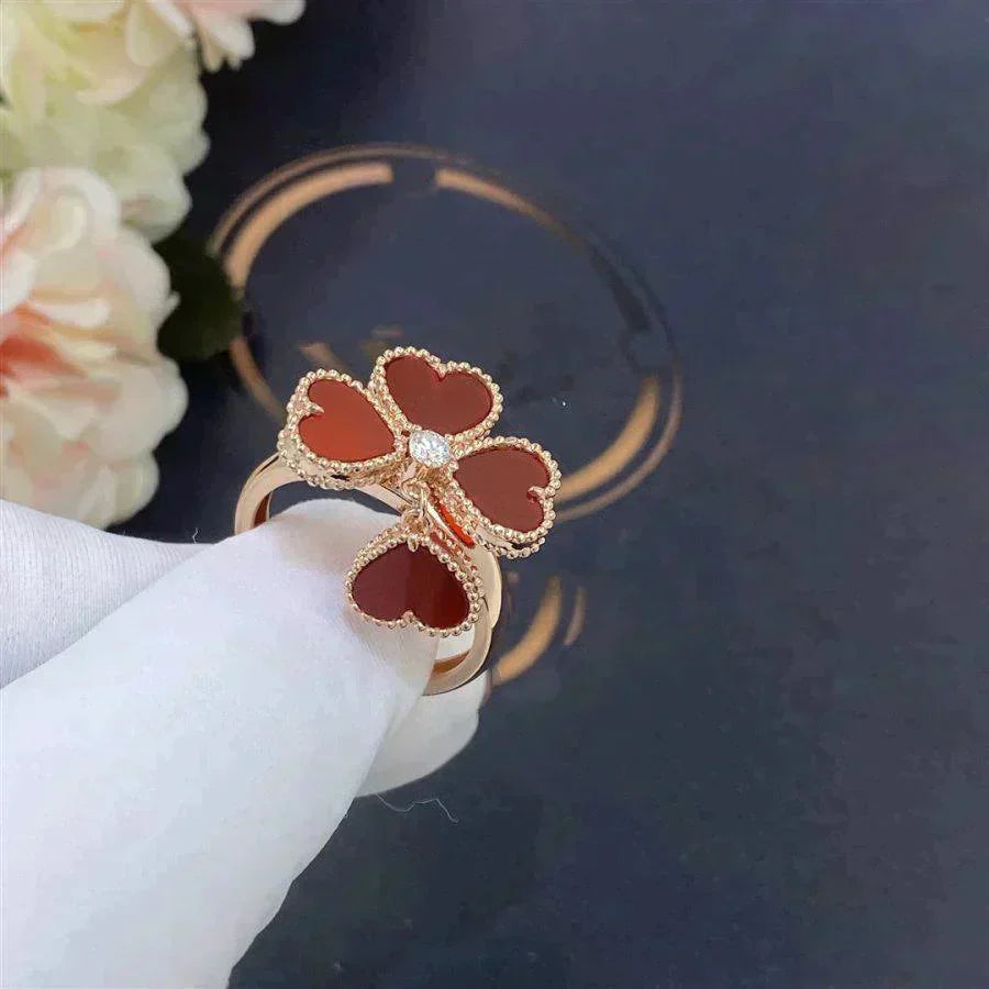[Love's Uplift]SWEET CLOVER CARNELIAN RING