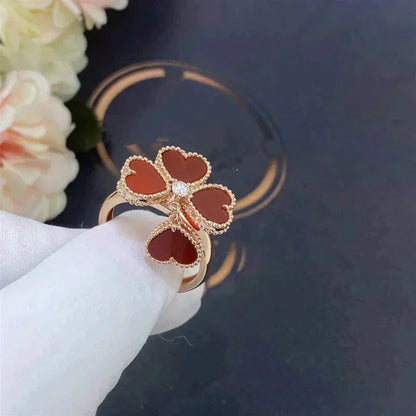 [Love's Uplift]SWEET CLOVER CARNELIAN RING