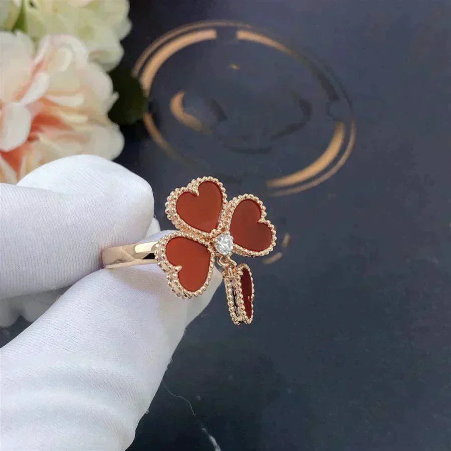 [Love's Uplift]SWEET CLOVER CARNELIAN RING