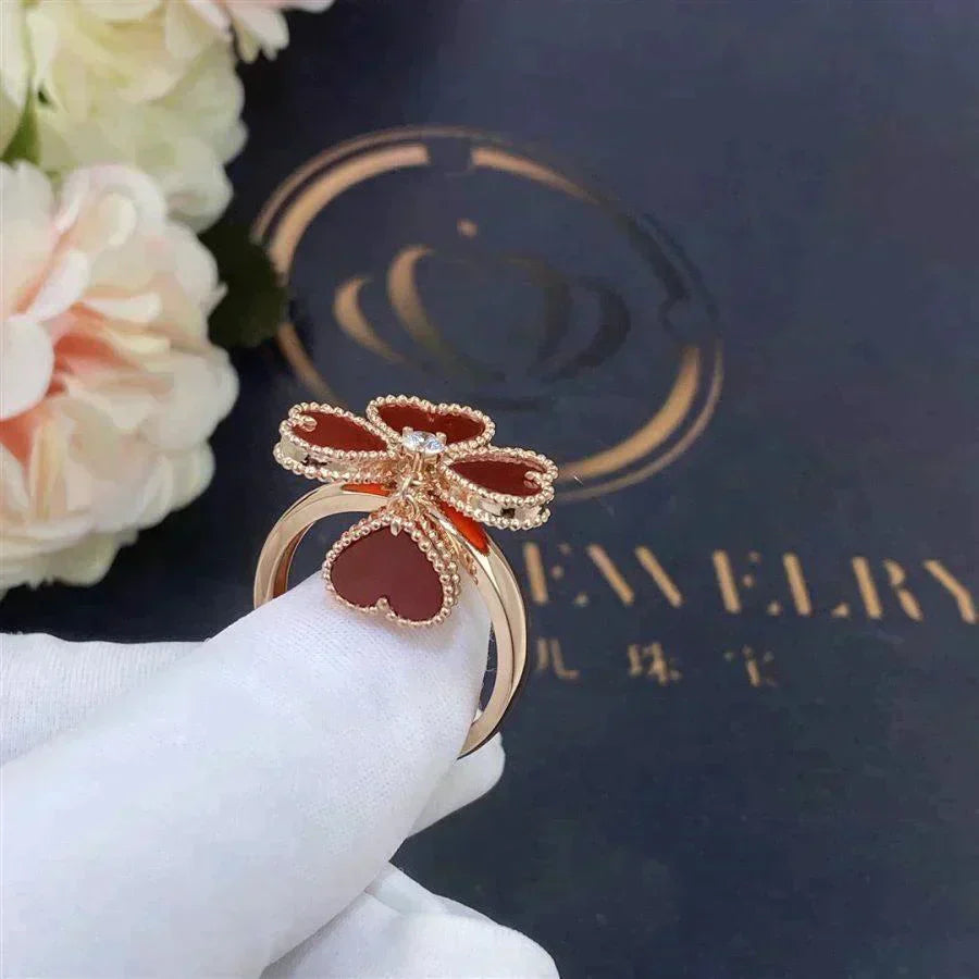 [Love's Uplift]SWEET CLOVER CARNELIAN RING