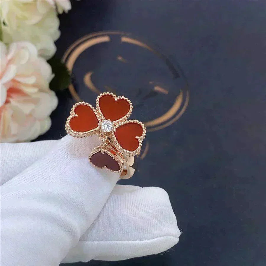 [Love's Uplift]SWEET CLOVER CARNELIAN RING