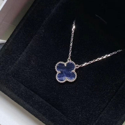 [Love's Uplift]CLOVER 15MM PIETERSITE NECKLACE SILVER