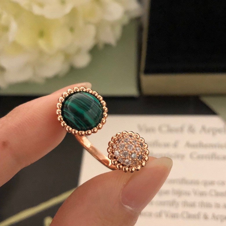 [Love's Uplift]PERLEE COULEURS DIAMOND ROSE GOLD BETWEEN THE FINGER RING