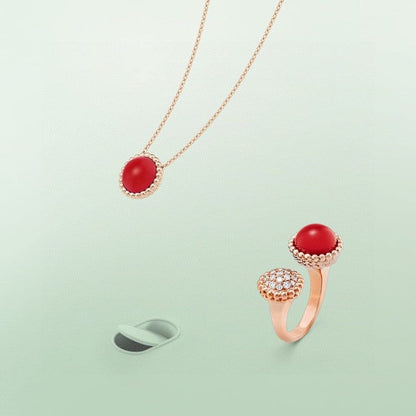 [Love's Uplift]PERLEE COULEURS DIAMOND ROSE GOLD BETWEEN THE FINGER RING