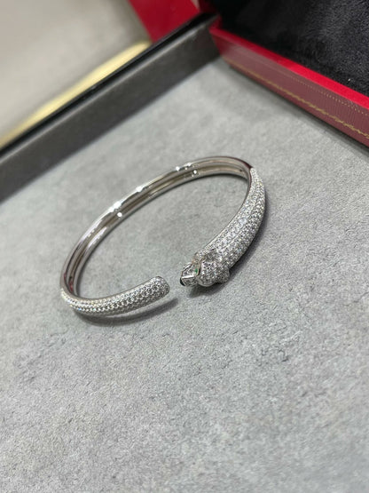 [Love's Uplift]PANTHERE FULL DIAMOND OPEN BRACELET
