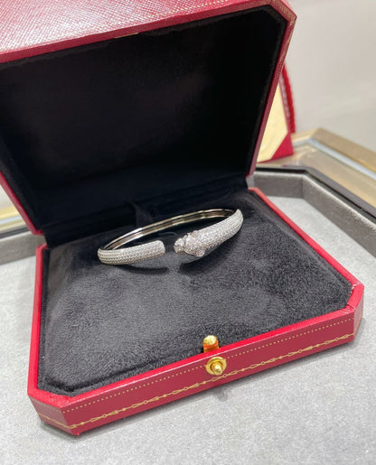 [Love's Uplift]PANTHERE FULL DIAMOND OPEN BRACELET