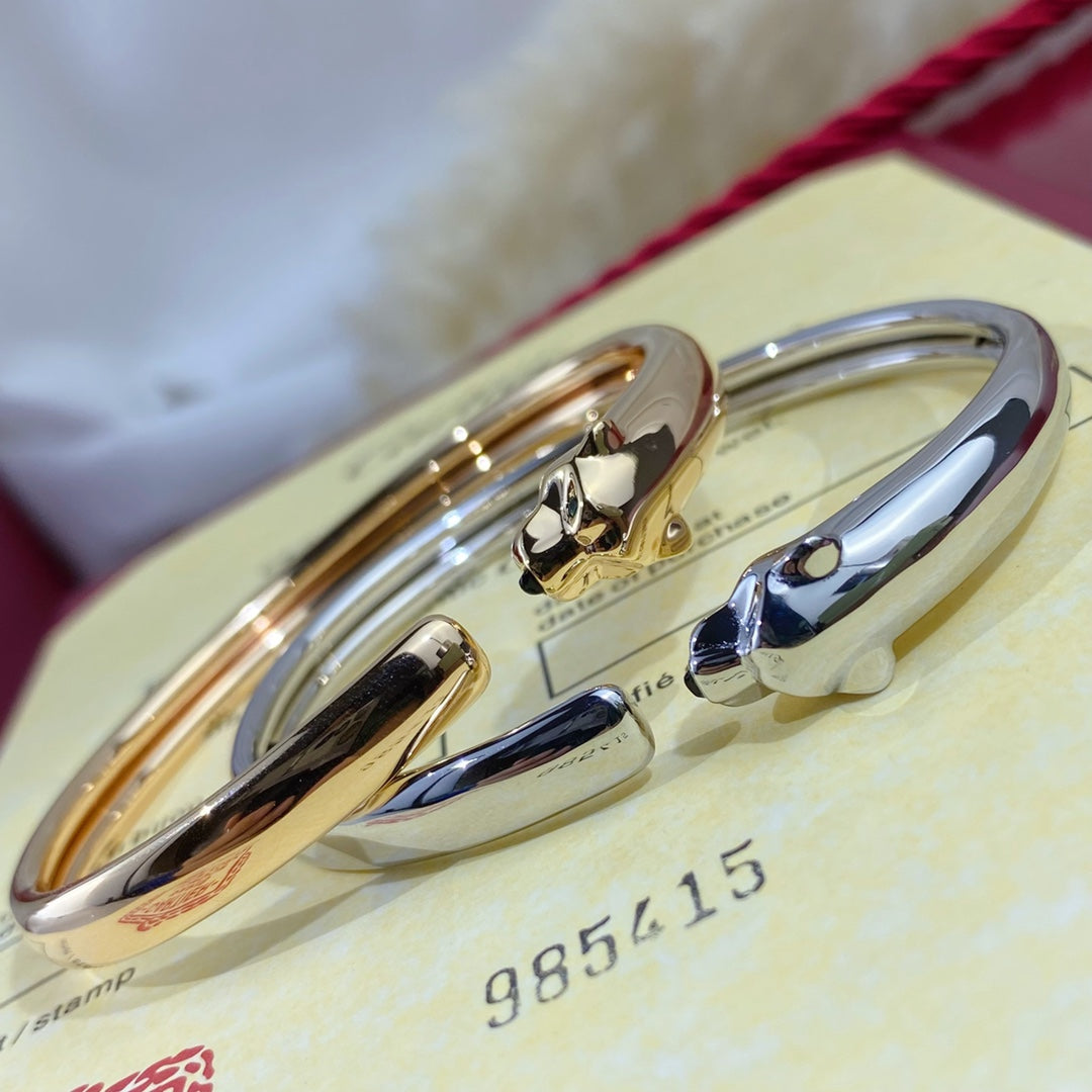 [Love's Uplift]PANTHERE SILVER OPEN BRACELET