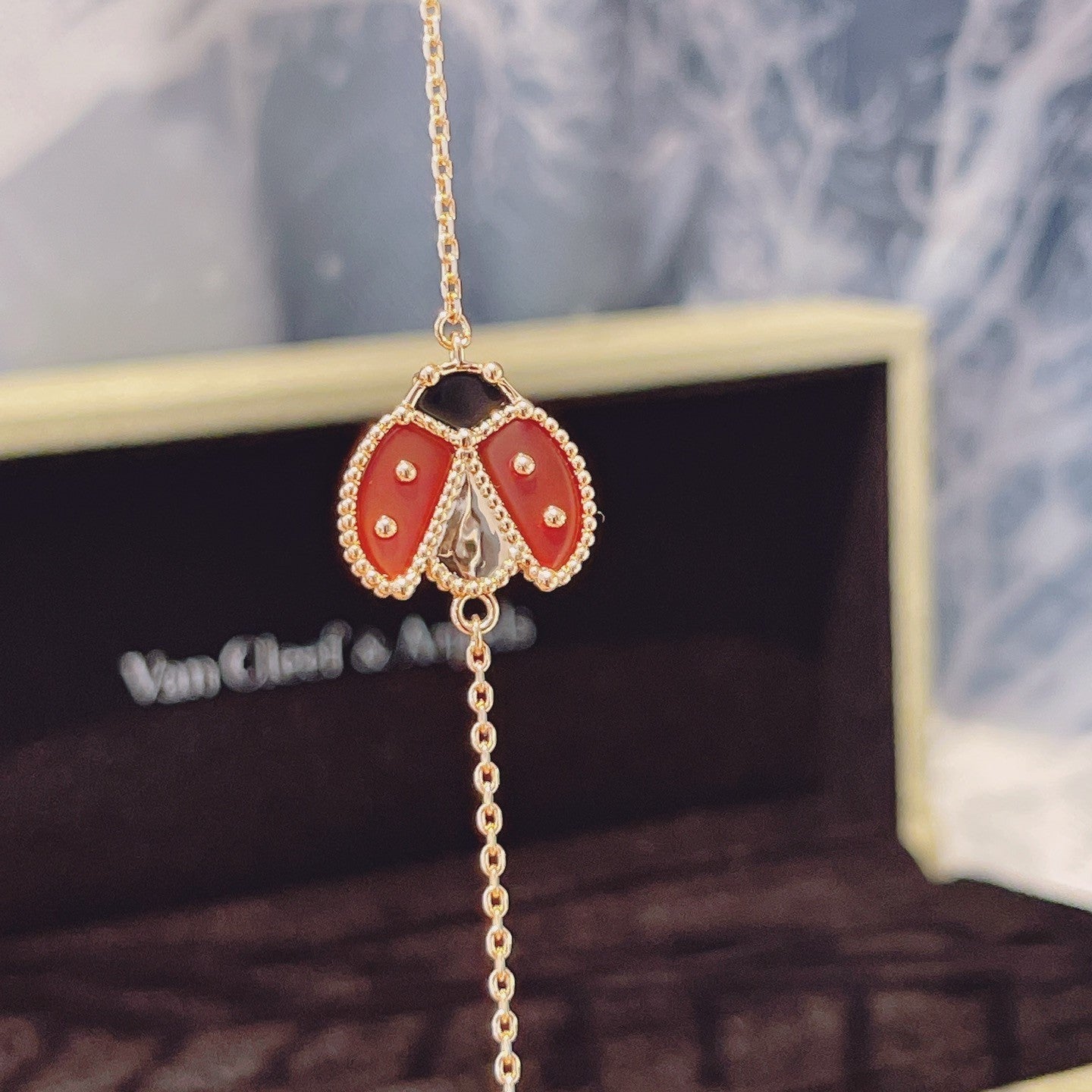 [Love's Uplift]LUCKY SPRING 1 MOTIF PINK GOLD BRACELET