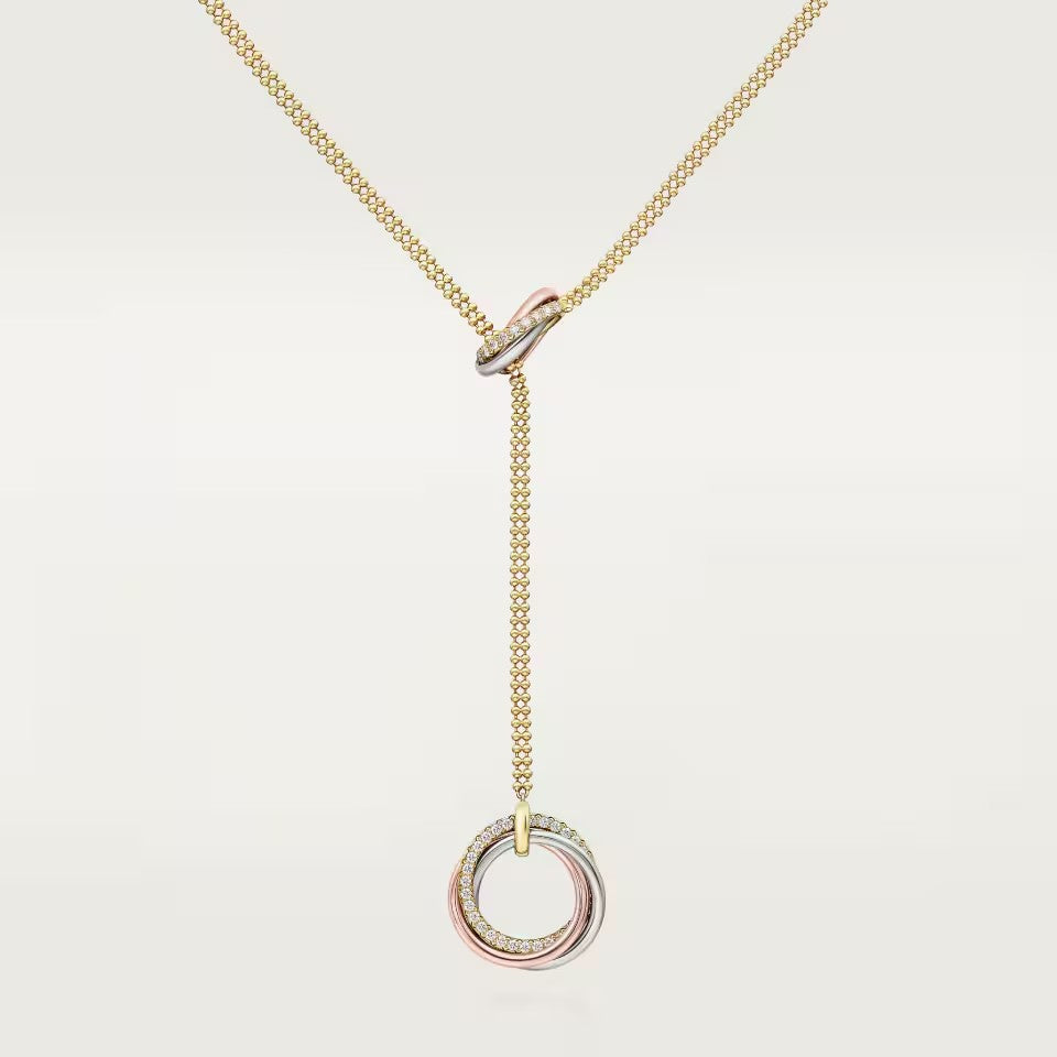 [Love's Uplift]TRINITY DIAMONDS NECKLACE